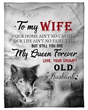 To My Wife My Queen Forever Small Fleece Blanket - 30" x 40" front