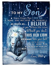 Dad To Son I believe in you Small Fleece Blanket - 30" x 40" front