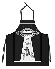 Alien UFO Beam Up Cats Apron tile