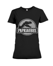 Mens Jurassic Papasaurus Rex Dinosaur Tee For Dad Premium Fit Ladies Tee thumbnail