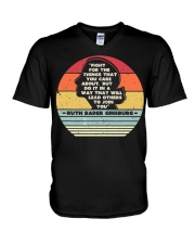 Fight For The Things You Care About Notorious RBG V-Neck T-Shirt thumbnail