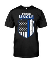 Thin Blue Line Proud Uncle Badge Shirt Premium Fit Mens Tee thumbnail