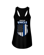 Thin Blue Line Proud Uncle Badge Shirt Ladies Flowy Tank thumbnail