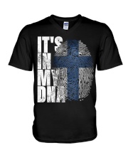 It's In My DNA Finnish Shirt Suomi Finlan V-Neck T-Shirt thumbnail