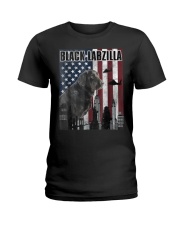 Black Labzilla Amercian Labrador Retriever T Ladies T-Shirt thumbnail