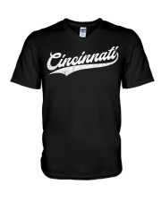 Cincinnati Baseball Ohio Pride Vintage Re V-Neck T-Shirt thumbnail