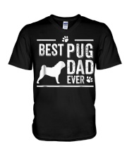 Mens Pug Dad T-Shirt Best Do V-Neck T-Shirt thumbnail