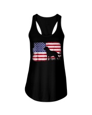 american flag labrador shirt usa flag Ladies Flowy Tank thumbnail