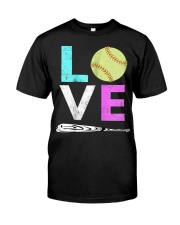 Girls Love Softball Best Fun Birthday Gift TShirt Premium Fit Mens Tee thumbnail