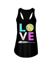 Girls Love Softball Best Fun Birthday Gift TShirt Ladies Flowy Tank thumbnail