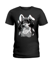 Ahegao t shirt lewd anime shirt and rabbit co Ladies T-Shirt thumbnail