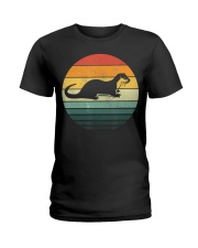 Sea Otter Shirt Sunset Retro Vintage 70s An Ladies T-Shirt thumbnail