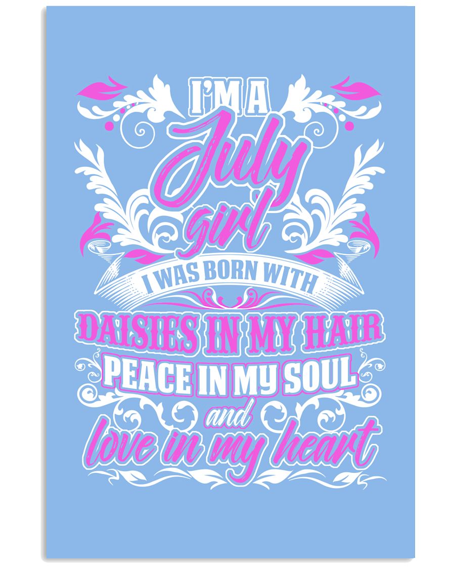 July Girl With Daisies 11x17 Poster
