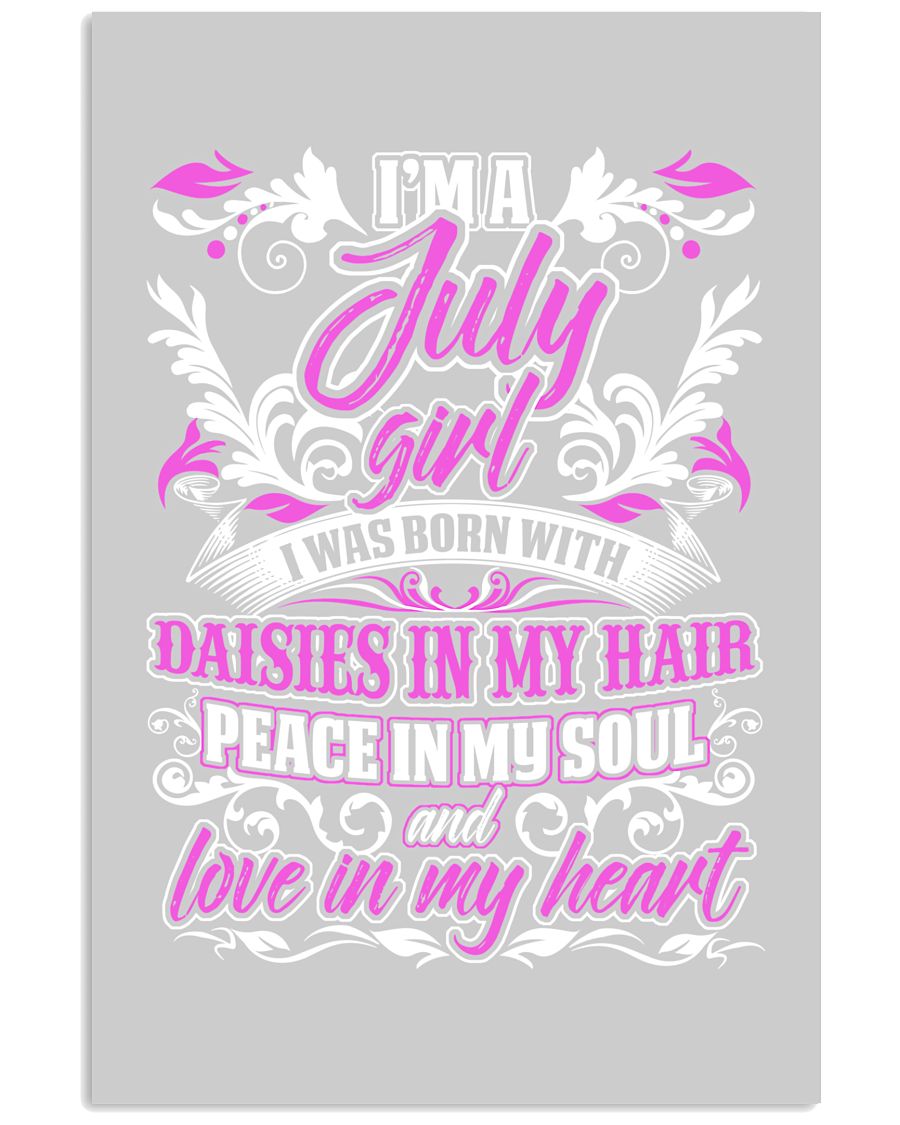 July Girl With Daisies 24x36 Poster