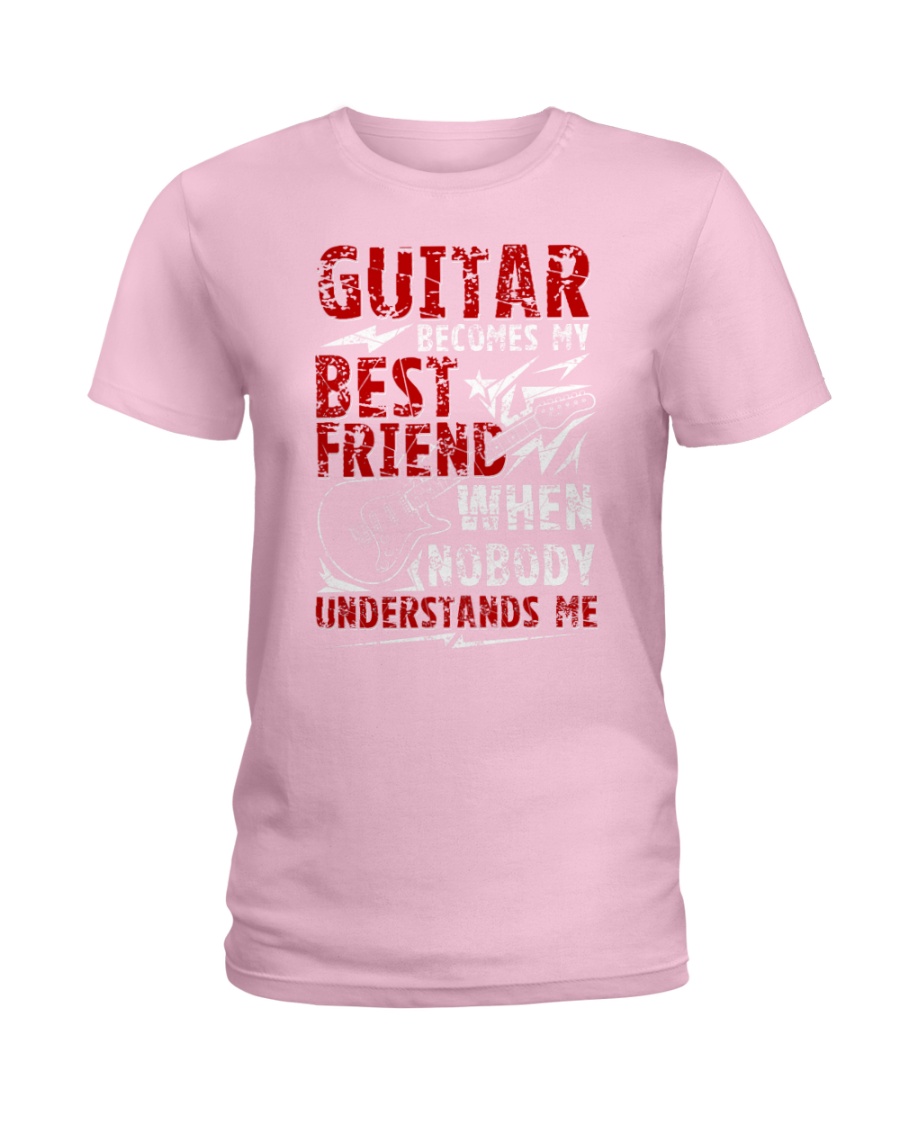 Guitar Become My Best Friend Ladies T-Shirt