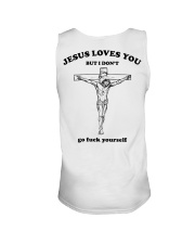 Jesus Loves You But I Dont Back Printed Version Unisex Tank tile