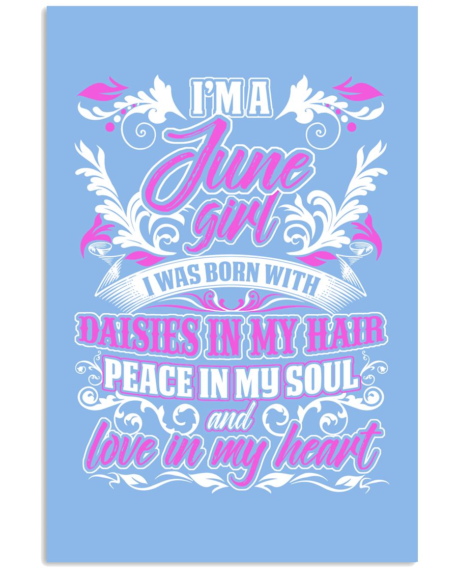 June Girl With Daisies 16x24 Poster