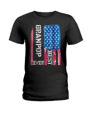 Best Grandpop Ever Distressed American Flag Tshirt Ladies T-Shirt thumbnail