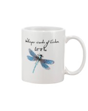 blue dragon fly let it be mask Mug tile