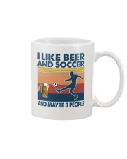 beer soccer may be 3 people Mug tile