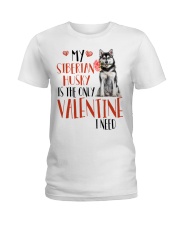 Valentine Siberian Husky Ladies T-Shirt tile