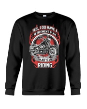 Motorcycles retirement plan Crewneck Sweatshirt tile