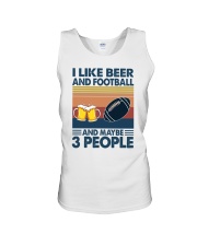 american football beer 3 people Unisex Tank tile