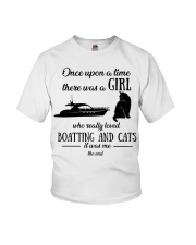 Once upon time girl loved boating cats 2 Youth T-Shirt tile