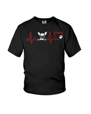 Heart beat dog Youth T-Shirt tile