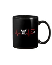 Heart beat dog Mug tile
