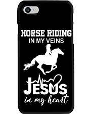 Horse riding in my veins Jesus in my heart Phone Case tile
