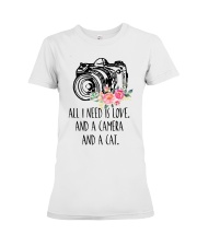 camera 2 need is love cat Premium Fit Ladies Tee tile