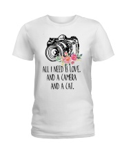 camera 2 need is love cat Ladies T-Shirt tile
