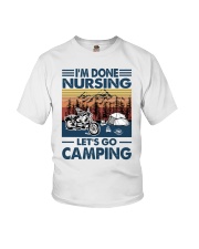 done nursing go camping motorcycle Youth T-Shirt tile