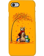 three cat autumn Phone Case tile