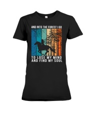 And into the forest I go To lose my mind and find my soul Premium Fit Ladies Tee tile