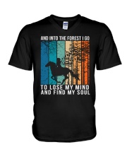 And into the forest I go To lose my mind and find my soul V-Neck T-Shirt tile