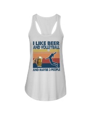 beer volleyball may be 3 people Ladies Flowy Tank tile