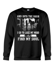 And into the barn i go to lose my mind Crewneck Sweatshirt tile