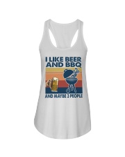 beer bbq may be 3 people Ladies Flowy Tank tile