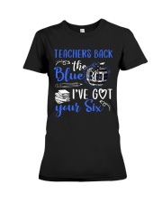 Teachers back Premium Fit Ladies Tee tile