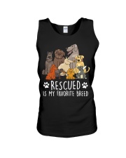 Rescued is my favorite breed Unisex Tank tile