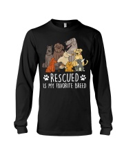 Rescued is my favorite breed Long Sleeve Tee tile
