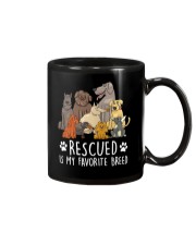 Rescued is my favorite breed Mug tile