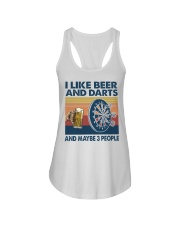 beer darts may be 3 people Ladies Flowy Tank tile