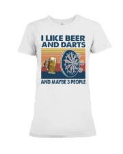beer darts may be 3 people Premium Fit Ladies Tee tile