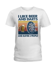 beer darts may be 3 people Ladies T-Shirt tile