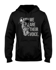 pitbull we are their voice Hooded Sweatshirt tile