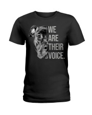 pitbull we are their voice Ladies T-Shirt tile