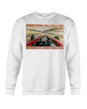 something fun car racing vintage 4 Crewneck Sweatshirt tile